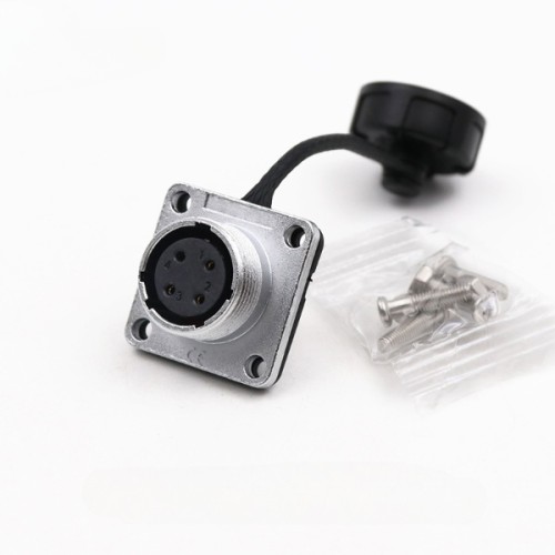 WF16-4pin Square Flange Mount Female Receptacle Z Jack Waterproof Circular Connector