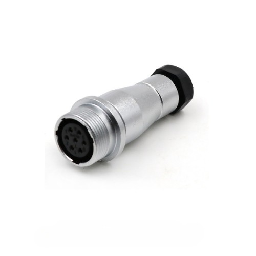 WF16/7pin Straight Jack with plastic clamping-nut Female ZA Receptacle Aviation Connector