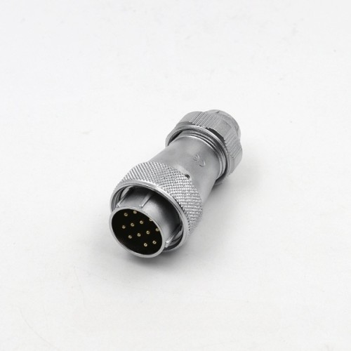 WF24-12pin Aviation Circular Connector Straight TE+Z Male Plug and Female Socket Waterproof