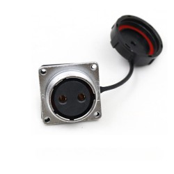 WF28-2pin TI+Z Power Straight Cable Wire Male Plug Female Square Socket Waterproof Aviation Electrical Connector