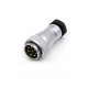 WF28-8pin Straight Male Plug and Square Female Socket TA+Z Aviation Waterproof Connector