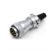 WF28/8pin TI+ZG Male Plug and 2-hole Female Flange Socket with Cap Waterproof Connector