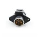 WF32-10pin Aviation Circular Connector TI+ZG 2-hole Flange Socket with Cap and Straight Male Plug Waterproof