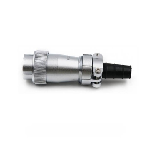 WF32/11pin TI+ZG Male Plug and 2-hole Female Flange Socket with Cap Waterproof Connector