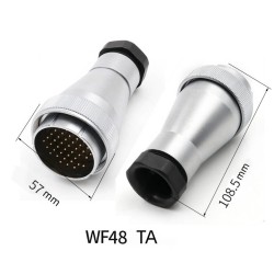 WF48-38pin Aviation Waterproof Connector TA+ZA docking Male Plug and Female Socket