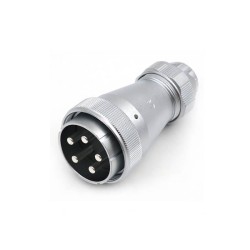 WF48/5pin Male Plug and Female Socket TE+Z Straight Aviation Circular Waterproof Connector