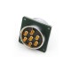 WF48/7pin Straight Male Plug and Square Female Socket TA+Z Aviation Waterproof Connector