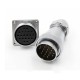 WF48 series 20pin Male Plug and Female Socket TE+Z Straight Aviation Waterproof Connector