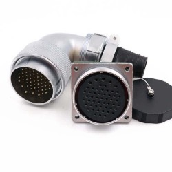 WF55-53pin Aviation Circular Connector Bending Right Angle TV+Z Waterproof Male Plug and Female Socket