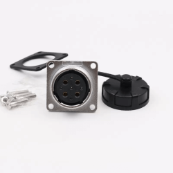 WS20-Z 9Pin Female Panel Mount Socket 24MM Metal Shell Aviation Connector (WS24, Z, 9pin）