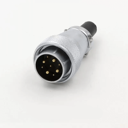 WS24 TQ 9Pin Male Plug 24MM Metal Shell Aviation Connector