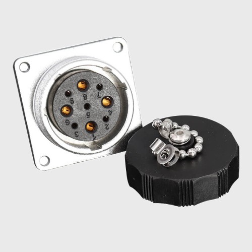 WS28 9PIN Metal Power Connector Electrical Waterproof Power Supply Female Socket(WS28, Z,）