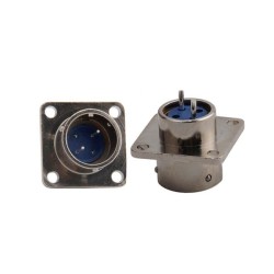 2Pin Circular Connector XS16 Male Flange Mount Socket With 4 Holes