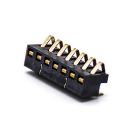 7 Pin Battery 2.5MM Pitch Gold Plating 4.0H PCB Mount Battery Contact Shrapnel