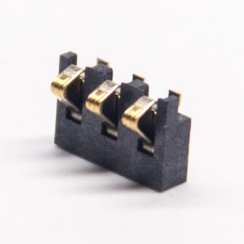 Battery Charger Connector Plug 3 Pin SMT Male Golden PCB Mount PN2.5