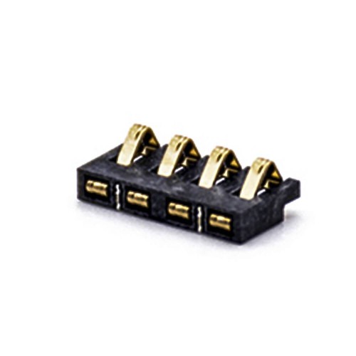 Battery Connector Head 4 Pin Gold Plating 2.5PH 3.0mm High PCB Mount Battery Contact Shrapnel