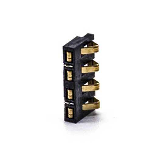 Battery Connector Head 4 Pin Gold Plating 2.5PH 3.0mm High PCB Mount Battery Contact Shrapnel