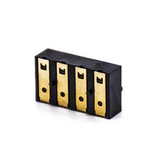 Battery Connector Plate 4 Pin 4.25MM Pitch 4.75H PCB Mount Gold Plating