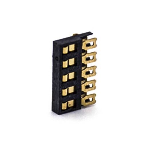 Battery Holder Lithium Ion Connector 2.0MM Pitch Gold Plating 5 Pin Battery Contacts