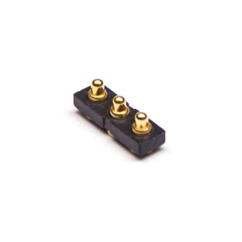 Conector de pogo de 3 pinos 4MM Pitch Brass Gold Plating Single Row