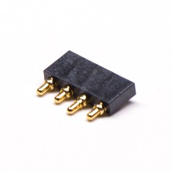 High Density Pogo Pin Connector Multi Pin Series Flat Solder 4 Pin Brass 2.5MM