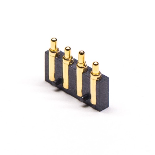 High Density Pogo Pin Connector Multi Pin Series Flat Solder 4 Pin Brass 2.5MM