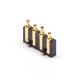 High Density Pogo Pin Connector Multi Pin Series Flat Solder 4 Pin Brass 2.5MM