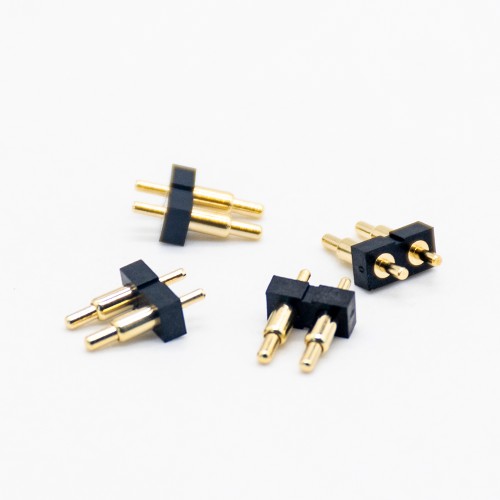 Pogo Pin Connectors Plug-in Gold Plating Brass 2 Pin Solder Shaped Series