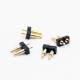 Pogo Pin Connectors Plug-in Gold Plating Brass 2 Pin Solder Shaped Series