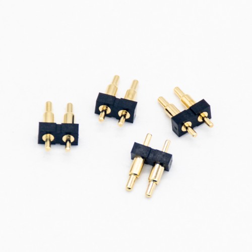 Pogo Pin Connectors Plug-in Gold Plating Brass 2 Pin Solder Shaped Series