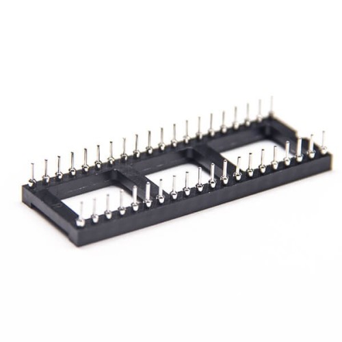 Female Pin Header Socket IC Circular Holes 2.5mm Straight PCB Mount