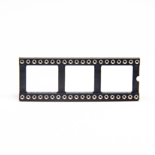 Female Pin Header Socket IC Circular Holes 2.5mm Straight PCB Mount