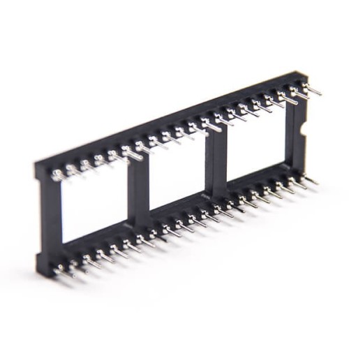 Female Pin Header Socket IC Circular Holes 2.5mm Straight PCB Mount