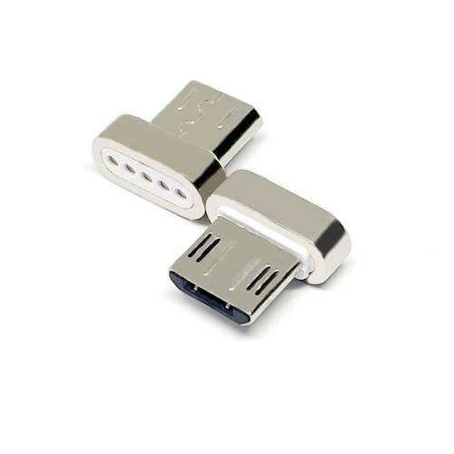 Oval Shape 5-Pin Magnetic MICRO Male Connector