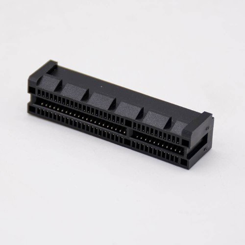 PCIE Interface Connector Black Injection 64 Pin 4X Splint Slot