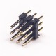 10pcs 3 Row Pin Header 180 Degree 9 Way Through Hole