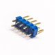 10pcs 9 Pin PCB Header Dual Row Blue Plastic 2.54mm Picth 180 Degree