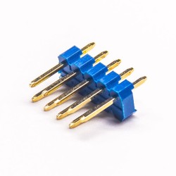 10pcs 9 Pin PCB Header Dual Row Blue Plastic 2.54mm Picth 180 Degree