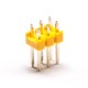 10pcs Straight Pin Header Through Hole 2X3 Double Row Yellow Plastic