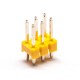 10pcs Straight Pin Header Through Hole 2X3 Double Row Yellow Plastic