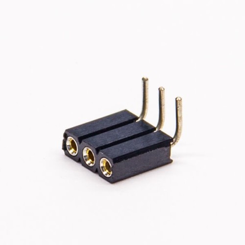 3 Pin Female Header Right Angled 2.54mm Pitch (2pcs)