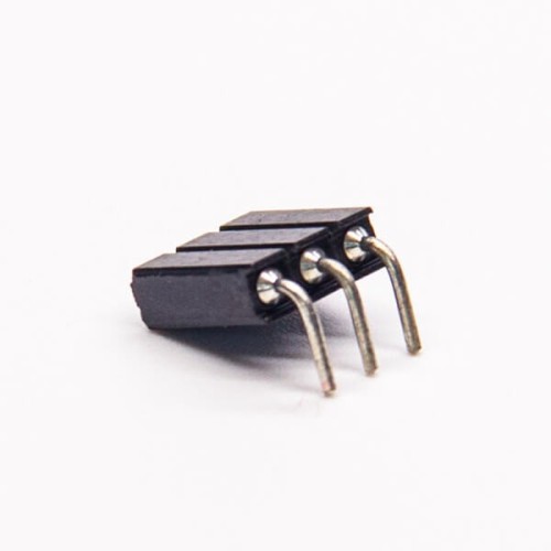 3 Pin Female Header Right Angled 2.54mm Pitch (2pcs)