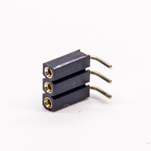 3 Pin Female Header Right Angled 2.54mm Pitch (2pcs)