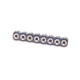 3pcs 8 Pin Female Header Round Holes Sochet Single Row Connector