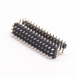 90 Degree Pin Header 3 Row Dual Plastic 2.0mm Through Hole PCB Mount