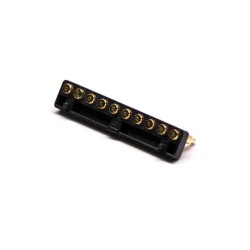 Brass Pogo Pin Connector Multi Pin Series 2.2MM Pitch Single Row 10 Pin Side-mounted