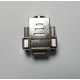 D SUB 9 Shell 9Pin Zinc Alloy Silver 2W2 5W1