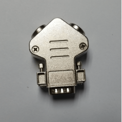 D SUB 9 Shell Angle of 45 degrees Dual control cable 9Pin Zinc Alloy Silver VGA9 2V2 2W2