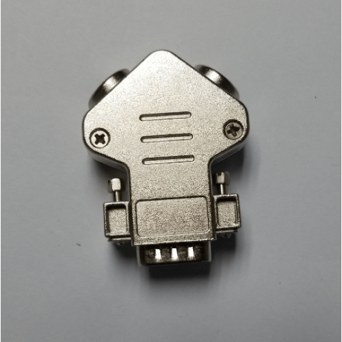 D SUB 9 Shell Angle of 45 degrees Dual control cable 9Pin Zinc Alloy Silver VGA9 2V2 2W2