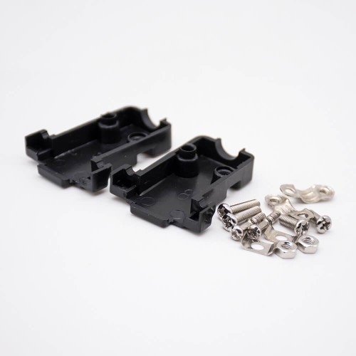 D Sub Dust Cover Black Plastic Housing For D-sub 9Pin